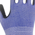 Cut Resistant Black Nitrile Coated Mechanics Work Gloves With Cut Level 5